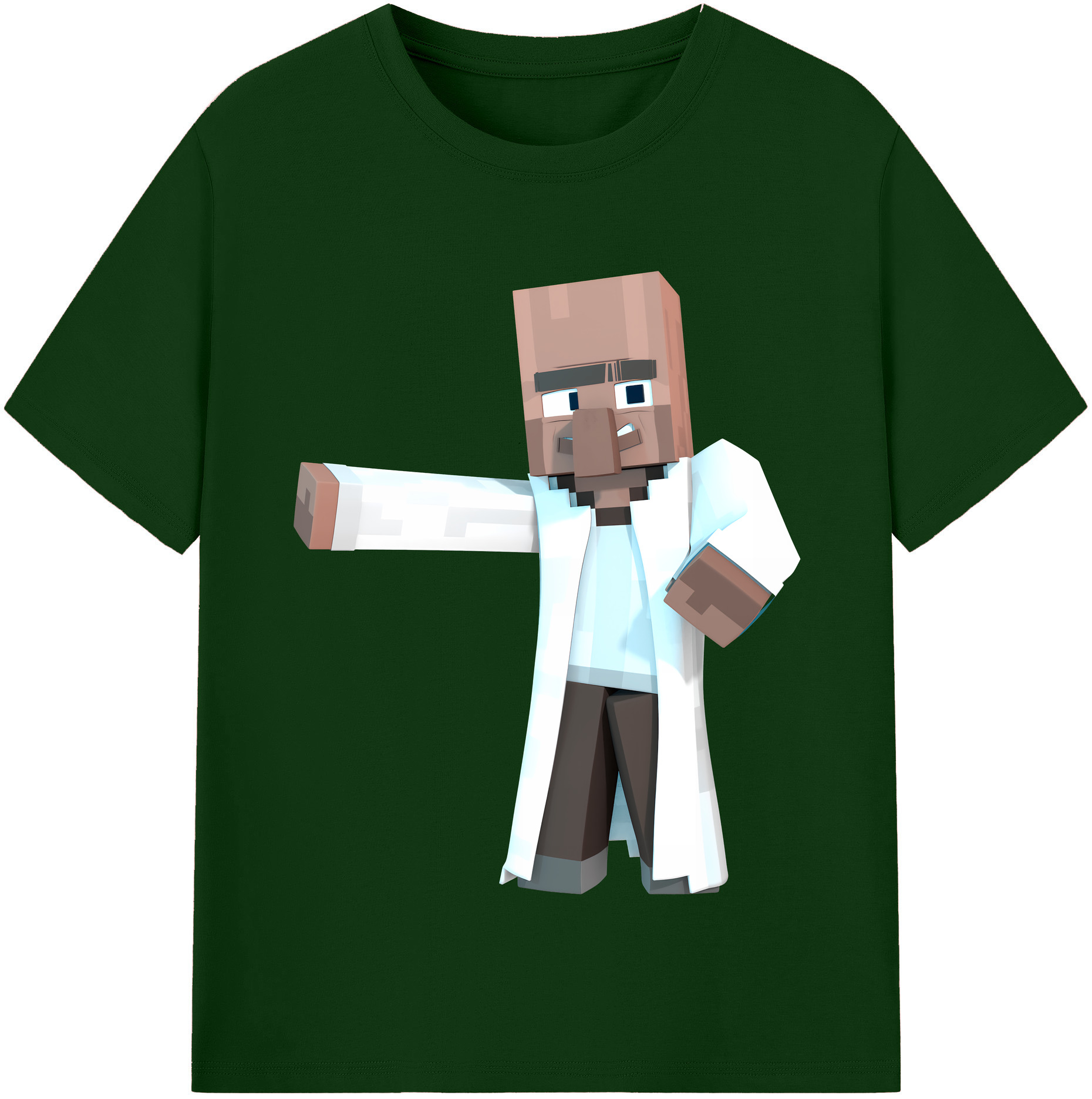 （画像用） マインクラフト ブロックの世界 Minecraft MC Block world 綿100％半袖Tシャツ（フロントプリント）